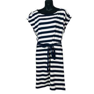 Tommy Hilfiger Sailor Stripe Sheath Dress Blue White Cap Sleeve - XXL